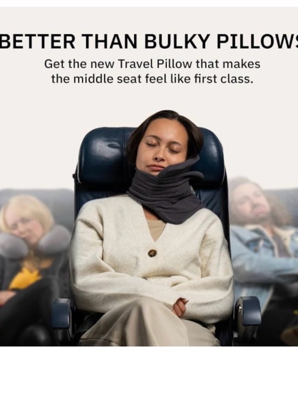 Trek Coral Fleece Travel Pillow - Cozy Support Cushion - Picture 2 of 4